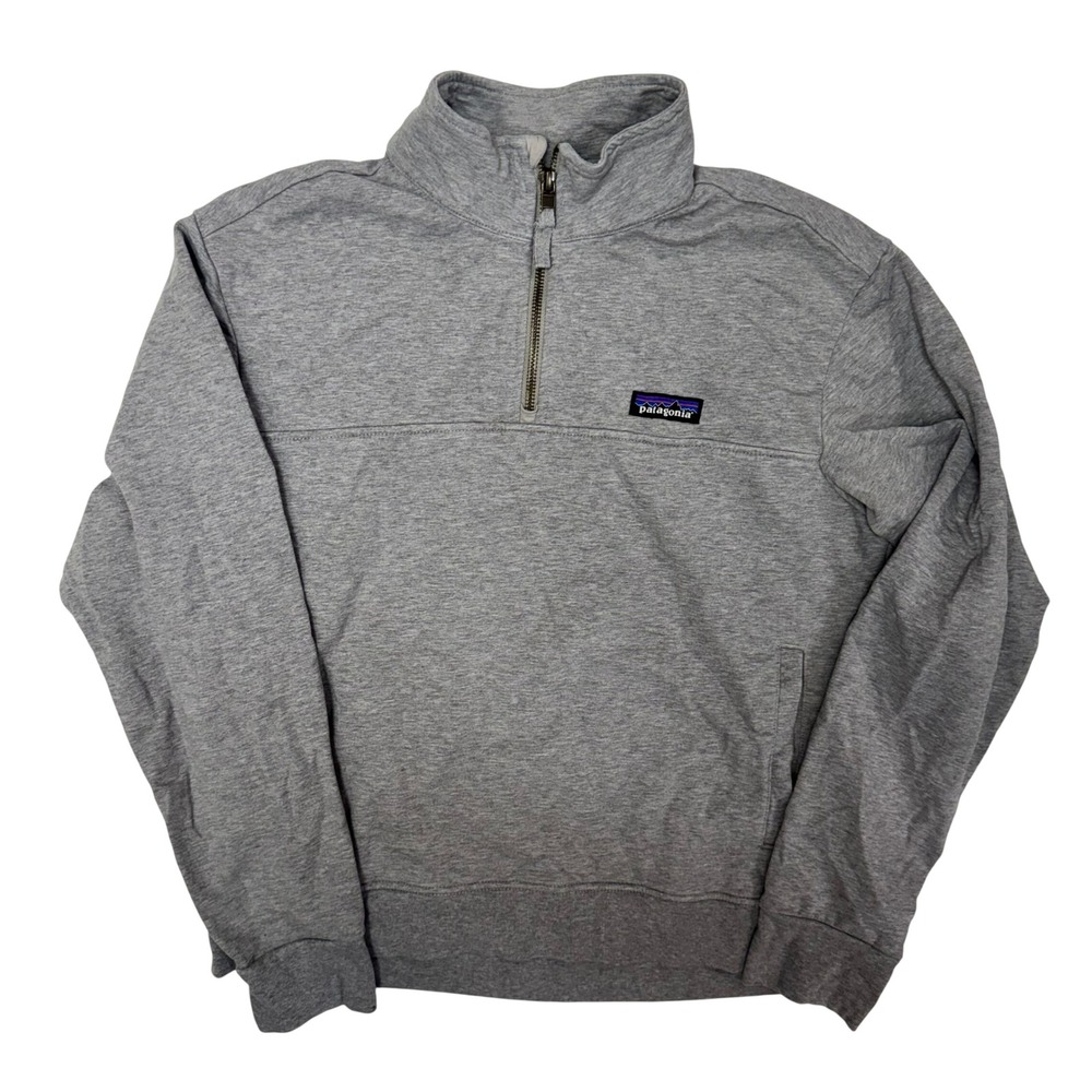 Patagonia Ahnya Pullover Womens Medium Gray Quarter Zip Sweatshirt